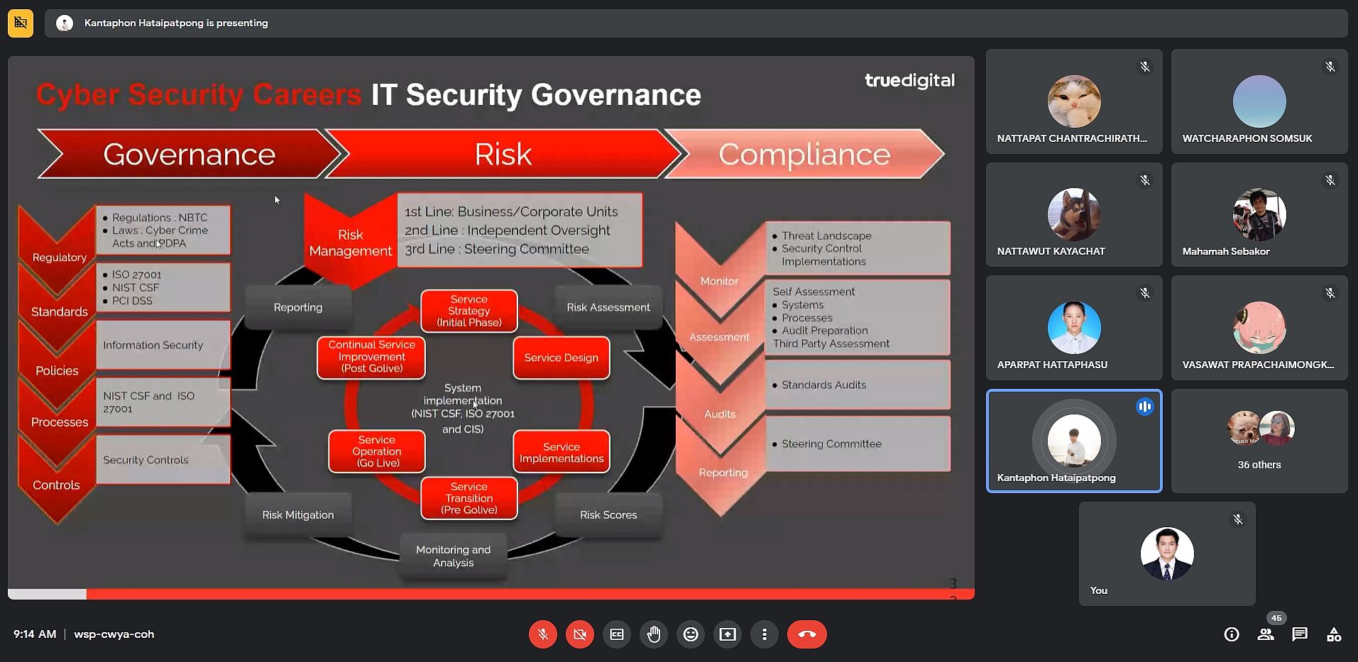 หน่วยงาน True Digital Cybersecurity เข้าบรรยายให้ความรู้เรื่อง Cybersecurity Career Development Plan แก่นักศึกษาสำนักวิชาเทคโนโลยีสารสนเทศ