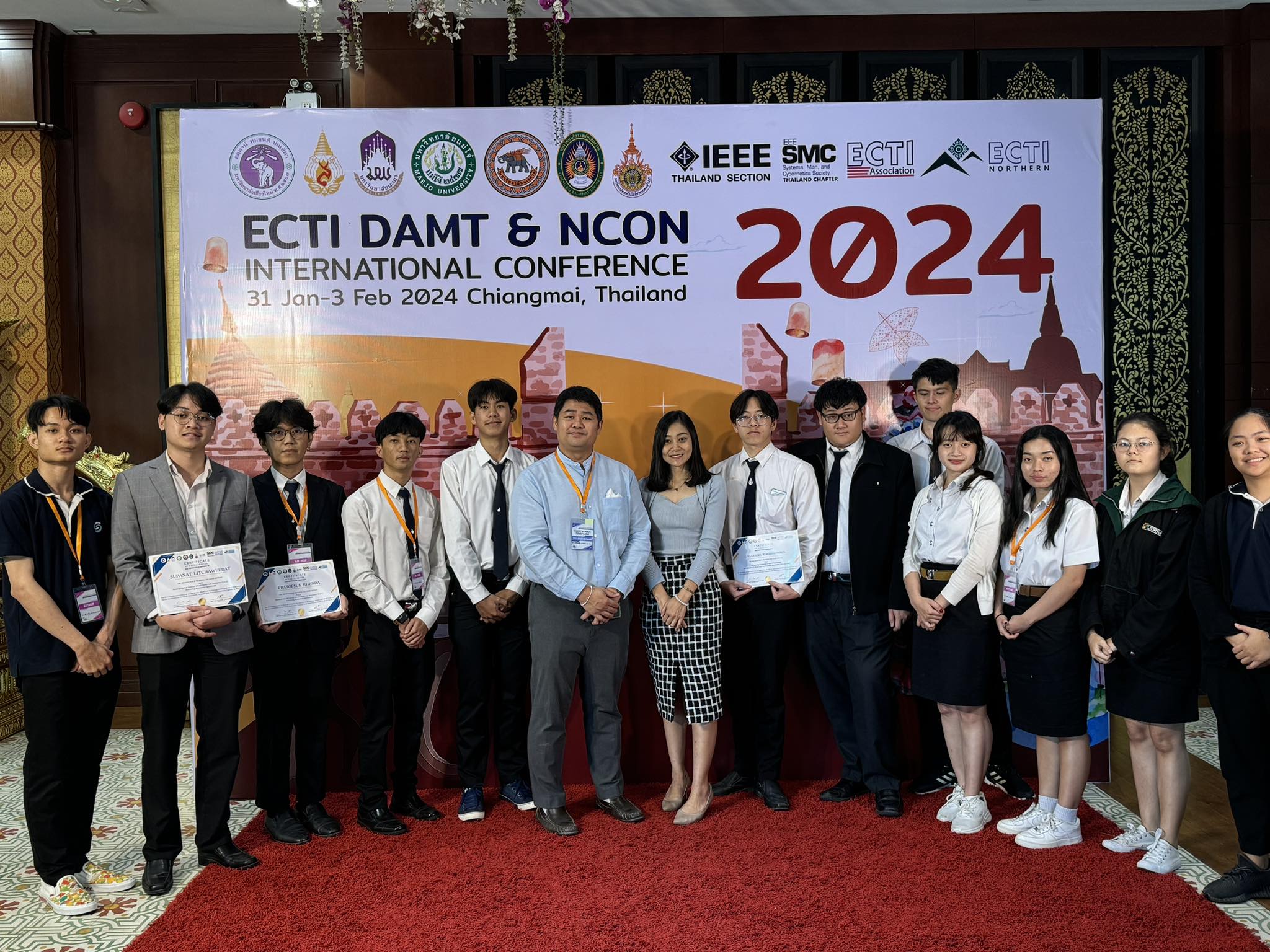 คณะอาจารย์และนักศึกษาสำนักวิชาเทคโนโลยีสารสนเทศ เข้าร่วมนำเสนอผลงานในที่ประชุมวิชาการระดับนานาชาติ DAMT และ NCON